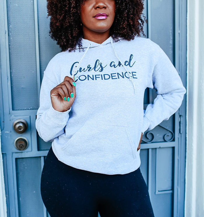 Curls and Confidence Hoodie (Grey)
