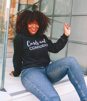 Curls and Confidence Sweatshirt (Black)